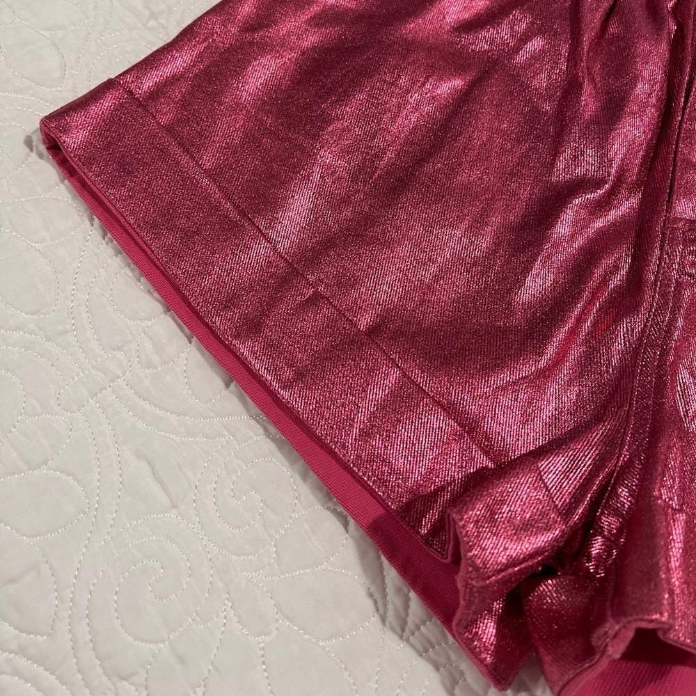 Fantastic Fawn metallic pink jean shorts - Picture 5 of 5